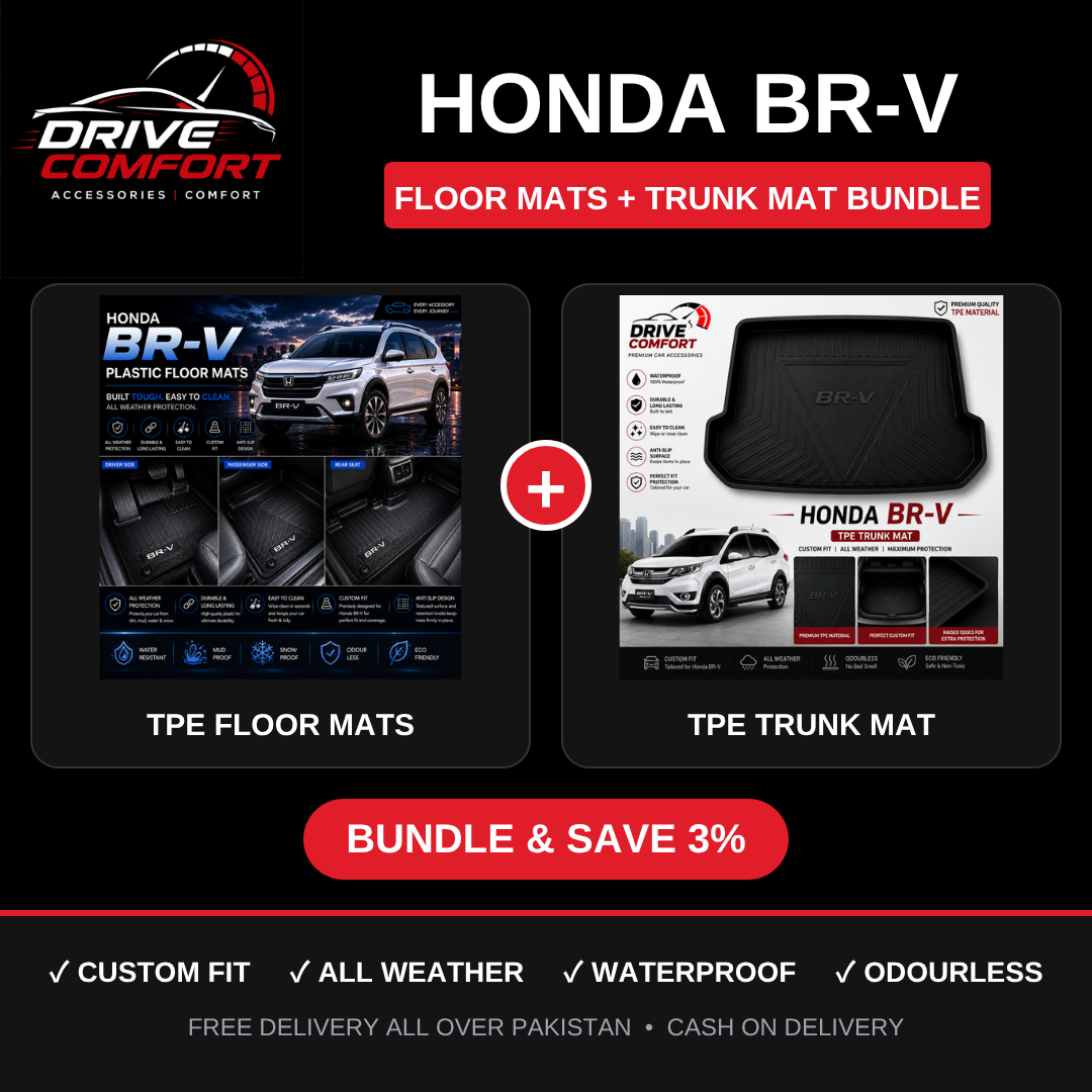 Honda BR-V TPE Floor Mats + Trunk Mat Bundle