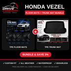 Honda Vezel TPE Floor Mats + Trunk Mat Bundle