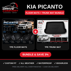 Kia Picanto TPE Floor Mats + Trunk Mat Bundle