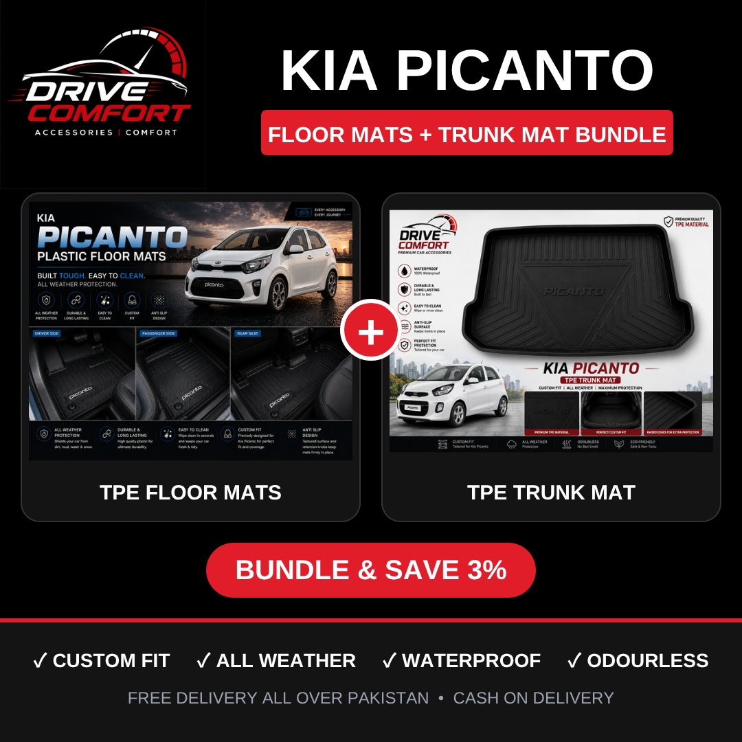 Kia Picanto TPE Floor Mats + Trunk Mat Bundle