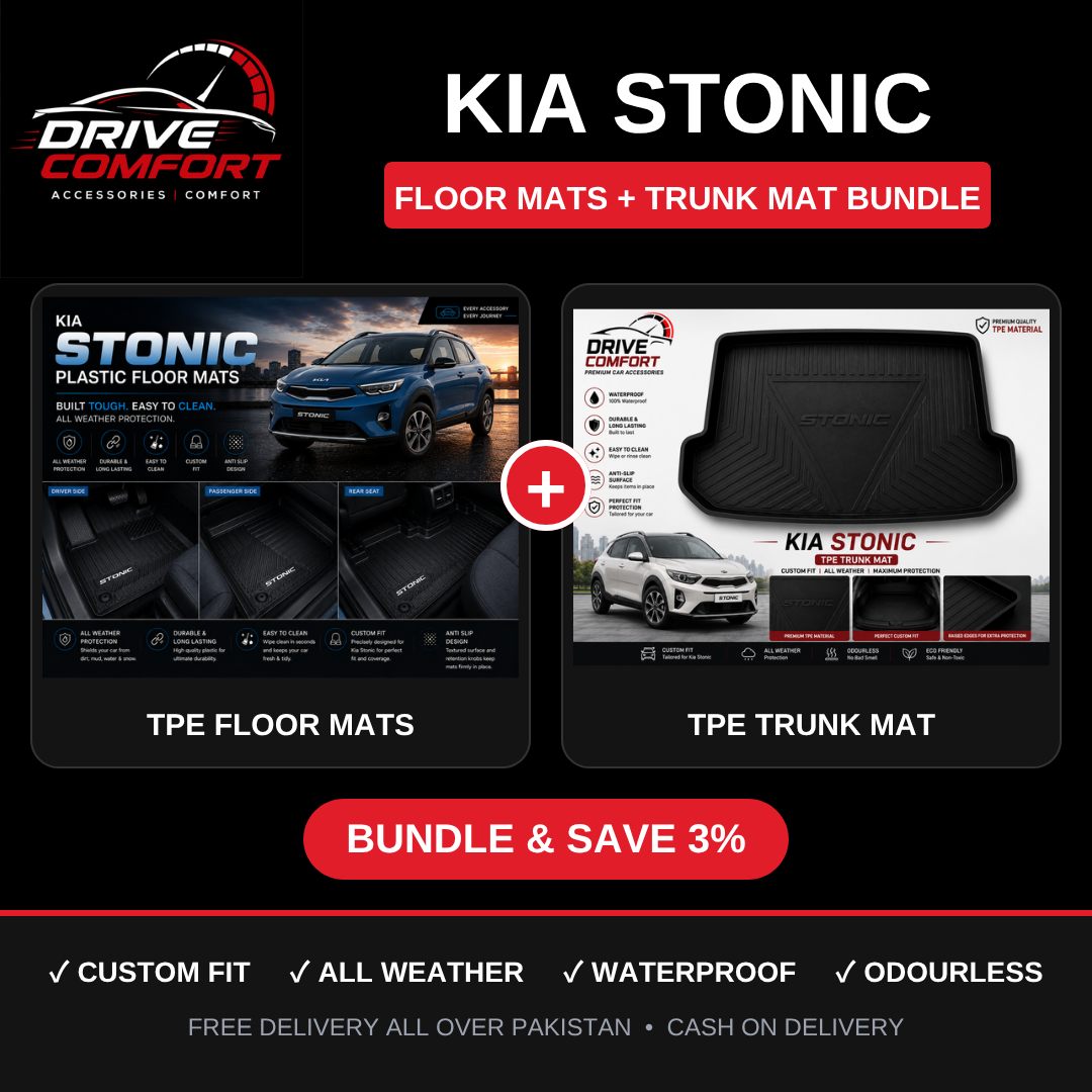 Kia Stonic TPE Floor Mats + Trunk Mat Bundle