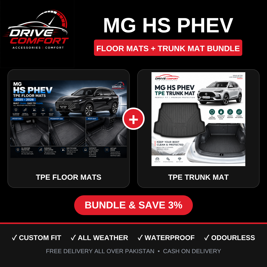MG HS PHEV TPE Floor Mats + Trunk Mat Bundle