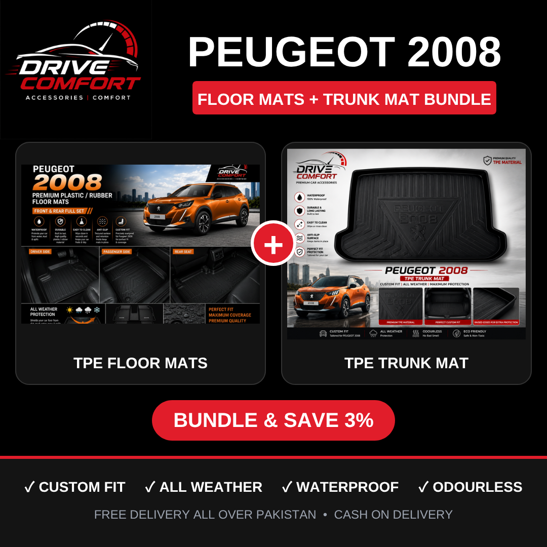 Peugeot 2008 TPE Floor Mats + Trunk Mat Bundle