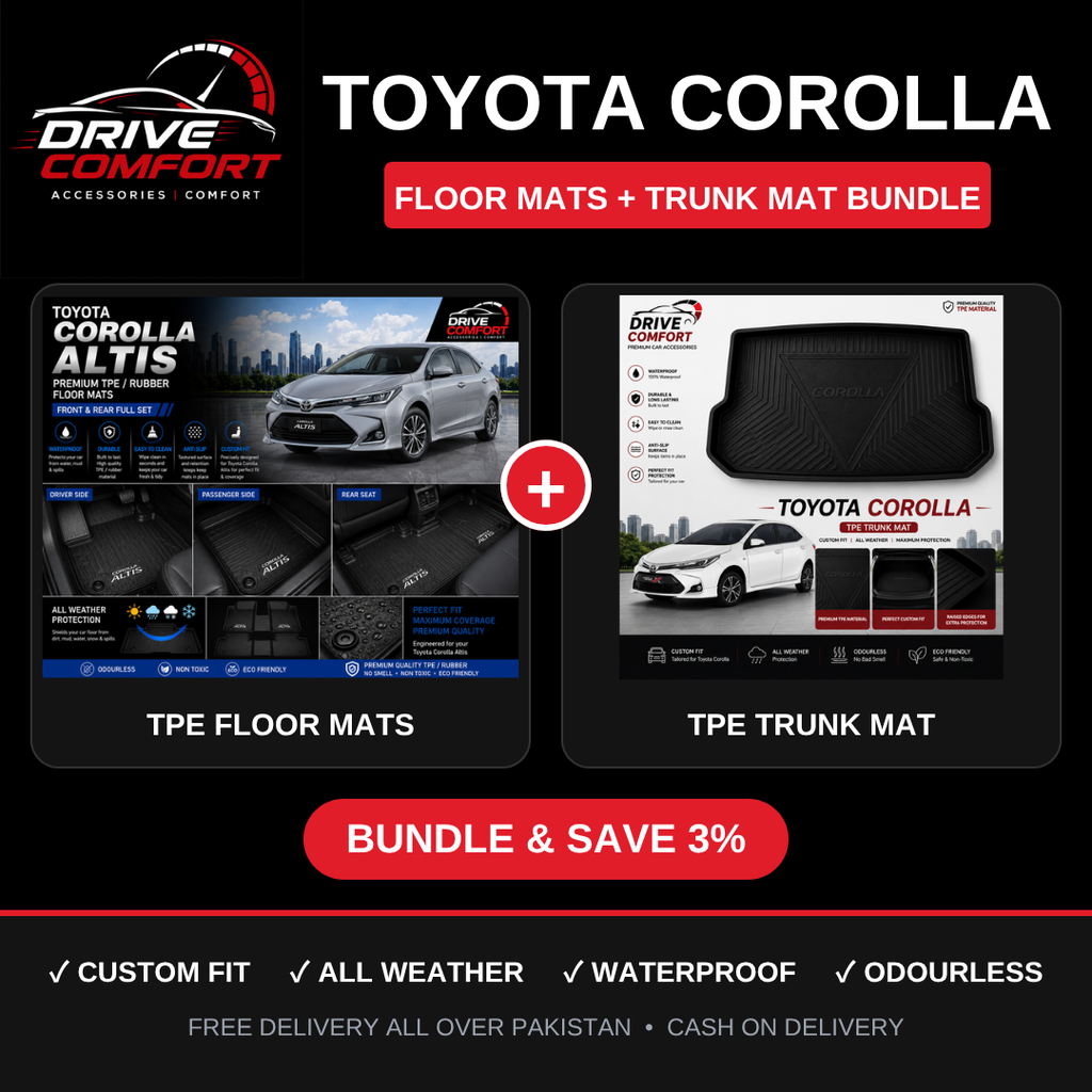Toyota Corolla TPE Floor Mats + Trunk Mat Bundle