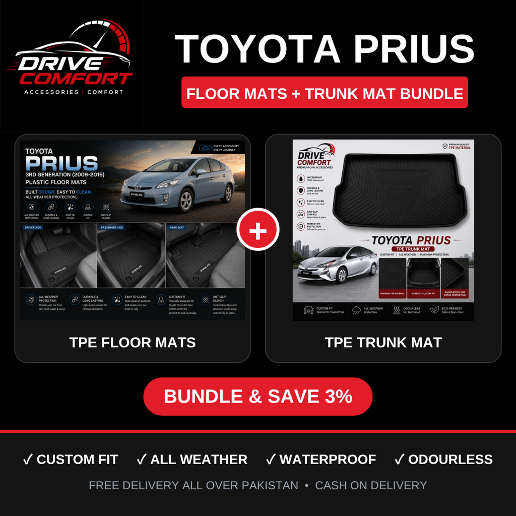 Toyota Prius TPE Floor Mats + Trunk Mat Bundle