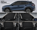 Suzuki Fronx Car Window Sun Shades Black 4 Piece UV Protection Set With Logo