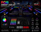 RGB Ambient Light Kit for Car – Bluetooth App Control | Music Sync | Multi Mode | Universal Fit All Cars