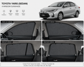 Toyota Yaris Car Window Sun Shades Black 4 Piece UV Protection Set With Logo