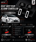 Toyota Prius Seat Belt Clip Alarm Canceller – Metallic 2 Pcs Set