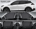 Peugeot 2008 Car Window Sun Shades Black 4 Piece UV Protection Set With Logo