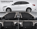 Changan Alsvin Car Window Sun Shades Black 4 Piece UV Protection Set Without Logo