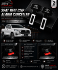 Toyota Revo Seat Belt Clip Alarm Canceller – Metallic 2 Pcs Set
