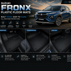 Suzuki Fronx Premium TPE Floor Mats Custom Fit All Weather Car Mats