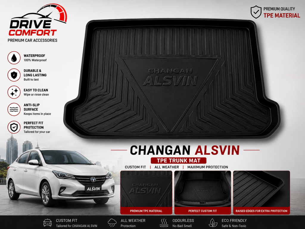 Changan Alsvin TPE Trunk Mat – Premium Plastic Boot Protection