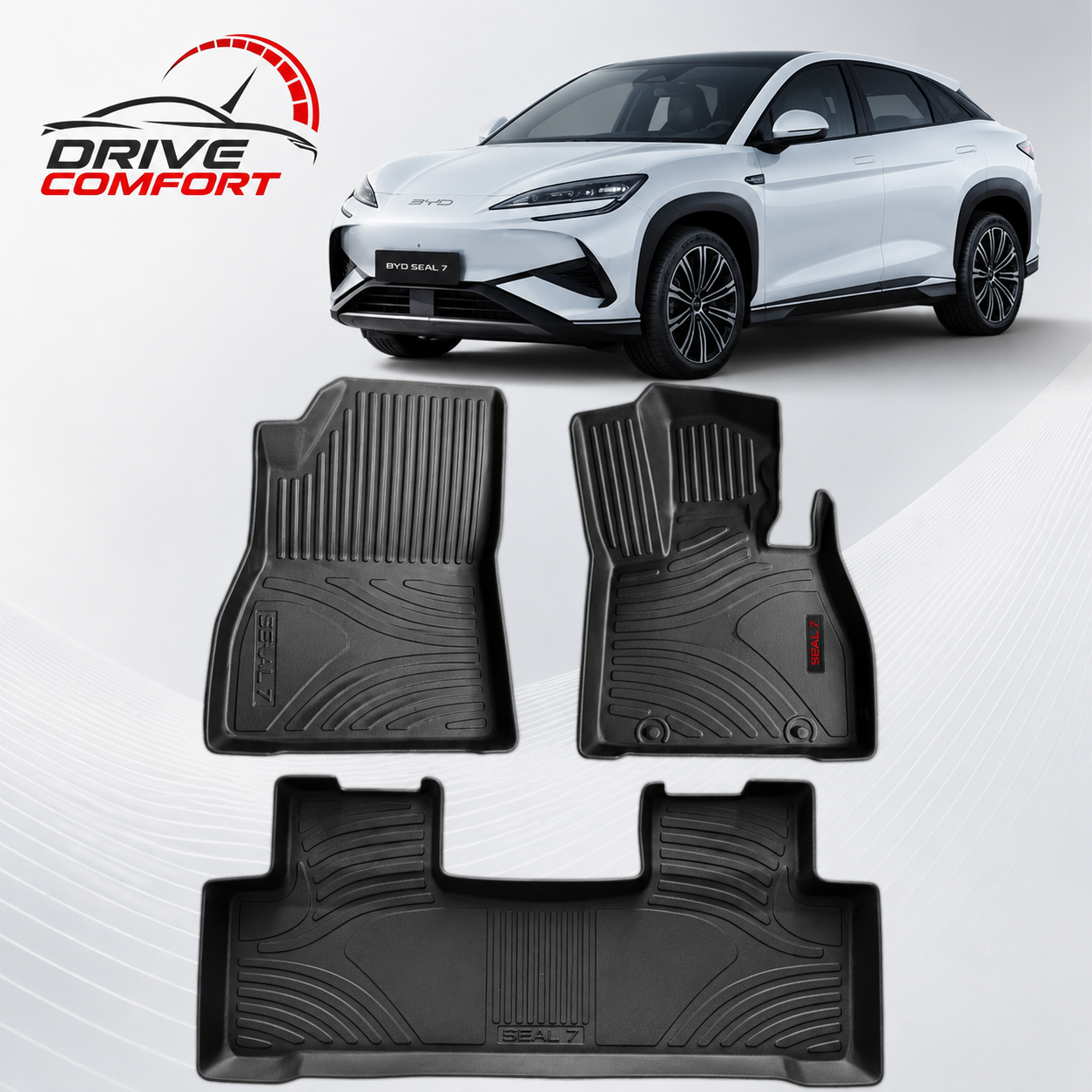 BYD Sealion 7 TPE Floor Mats – Custom Fit Heavy Duty Waterproof Mats