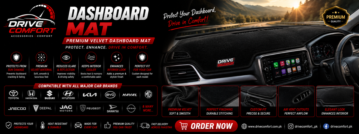 Velvet dashboard mats from Drive Comfort