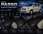 Toyota Passo Premium TPE Floor Mats Custom Fit All Weather Car Mats
