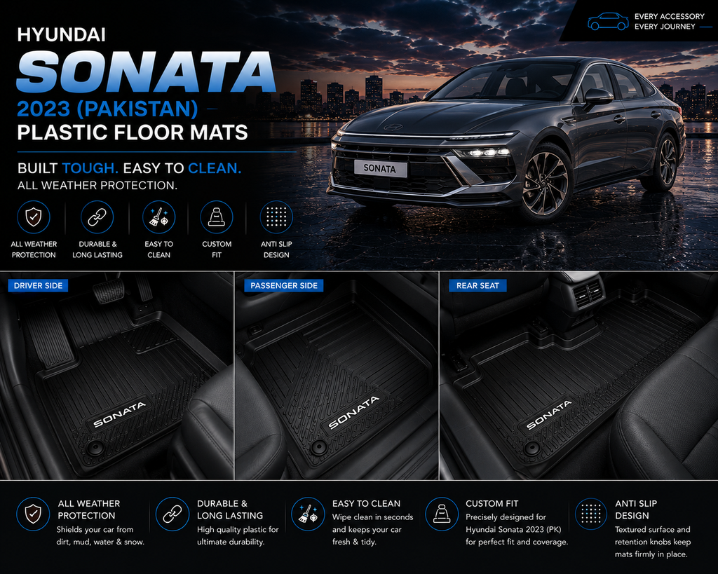 Hyundai Sonata Premium TPE Floor Mats Custom Fit All Weather Car Mats