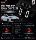 Toyota Yaris Sedan Seat Belt Clip Alarm Canceller – Metallic 2 Pcs Set