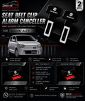 Suzuki Alto Seat Belt Clip Alarm Canceller – Metallic 2 Pcs Set