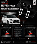 Suzuki Swift Seat Belt Clip Alarm Canceller – Metallic 2 Pcs Set