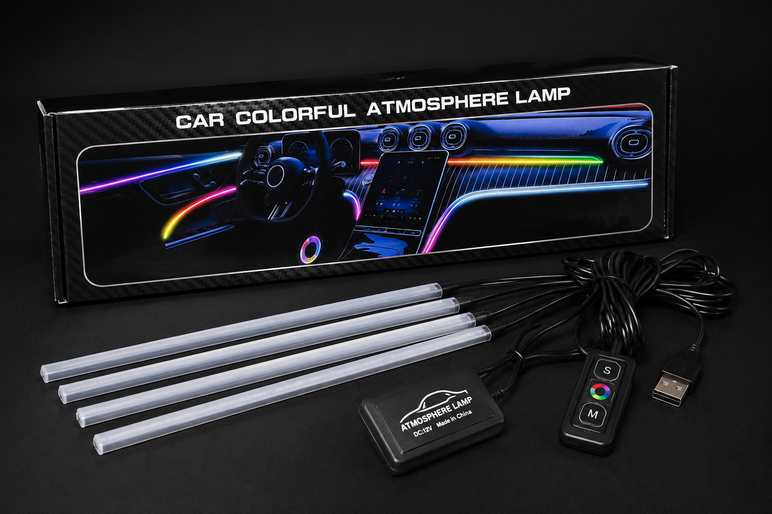 RGB Ambient Light Kit for Car – Bluetooth App Control | Music Sync | Multi Mode | Universal Fit All Cars
