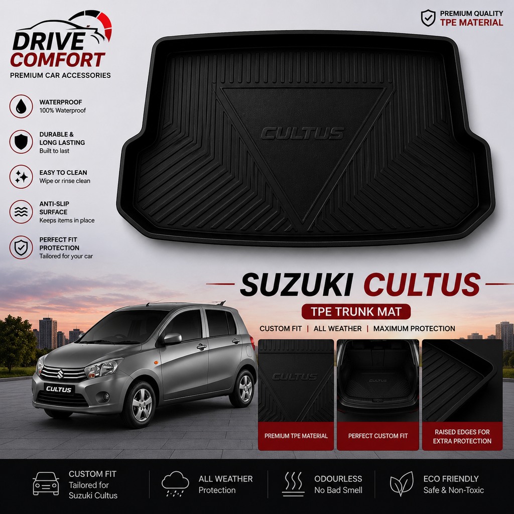 Suzuki Cultus TPE Trunk Mat – Premium Plastic Boot Protection