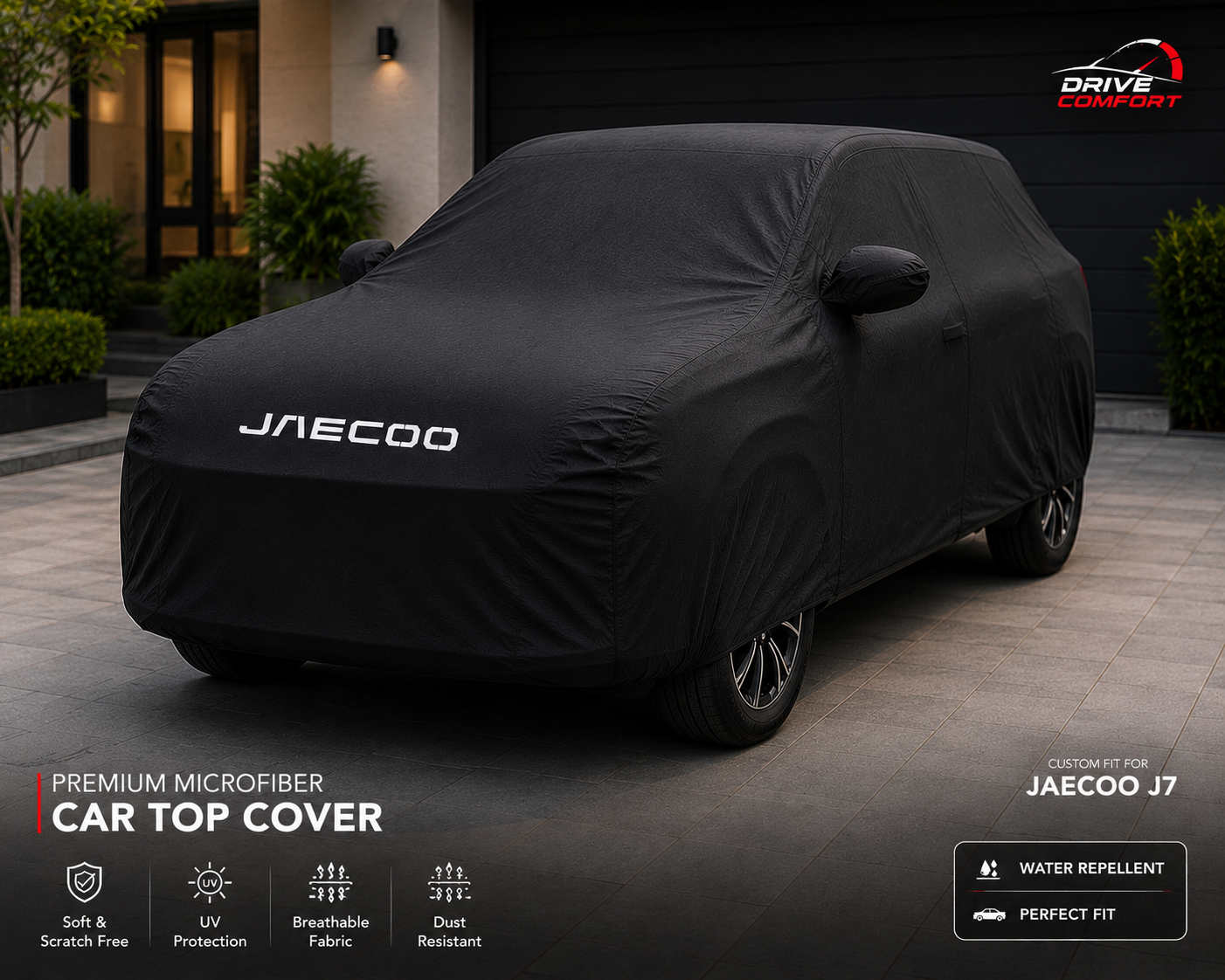 Jaecoo J5 Microfiber Top Cover with Jaecoo Logo – Premium Inner & Outer Protection