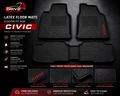 Honda Civic Custom-Fit Latex Floor Mats – Black