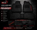 Peugeot 2008 Custom-Fit Latex Floor Mats – Black