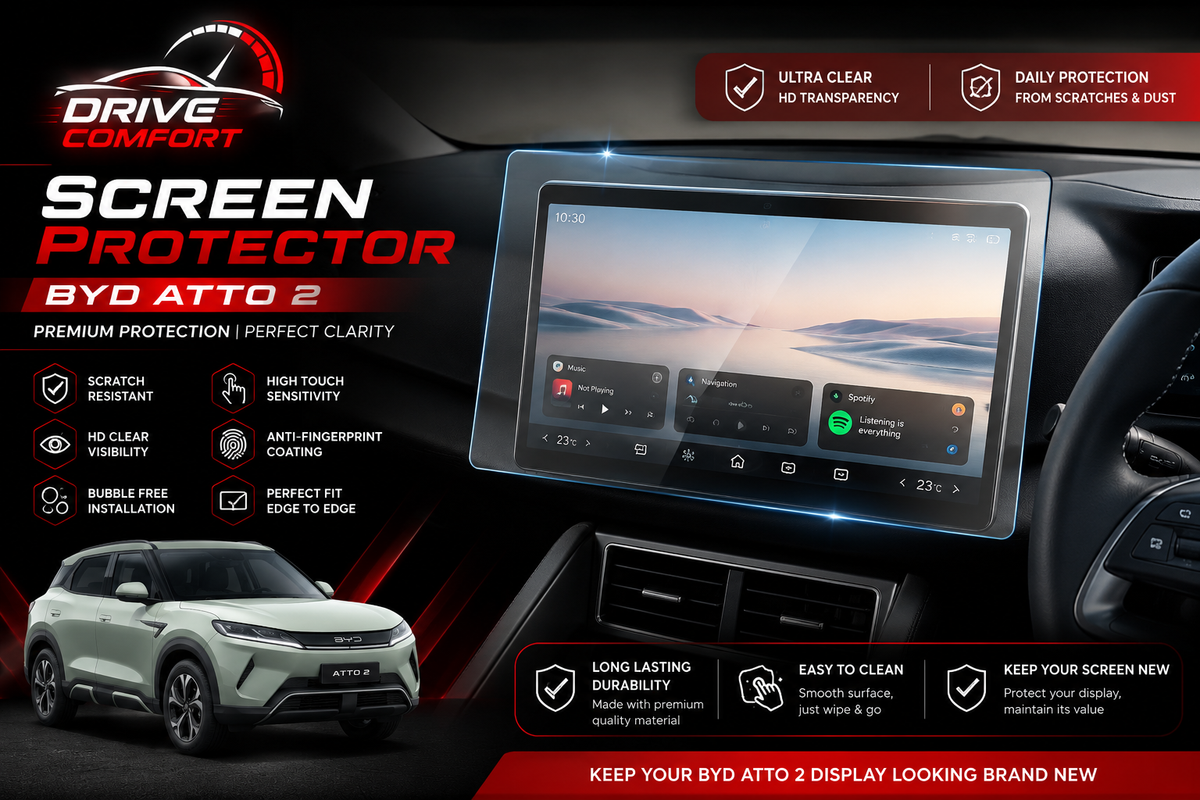 BYD Atto 2 Screen Protector HD Clear Infotainment Display Protection Pakistan