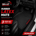 Hyundai Sonata Custom-Fit Latex Floor Mats – Black