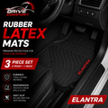 Hyundai Elantra Custom-Fit Latex Floor Mats – Black