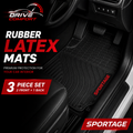 Kia Sportage Custom-Fit Latex Floor Mats – Black