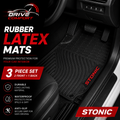 Kia Stonic Custom-Fit Latex Floor Mats – Black