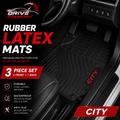 Honda City Custom-Fit Latex Floor Mats – Black