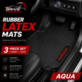 Toyota Aqua Custom-Fit Latex Floor Mats – Black