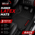 Toyota Raize Custom-Fit Latex Floor Mats – Black