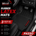 Toyota Passo Custom-Fit Latex Floor Mats – Black