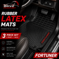 Toyota Fortuner Custom-Fit Latex Floor Mats – Black