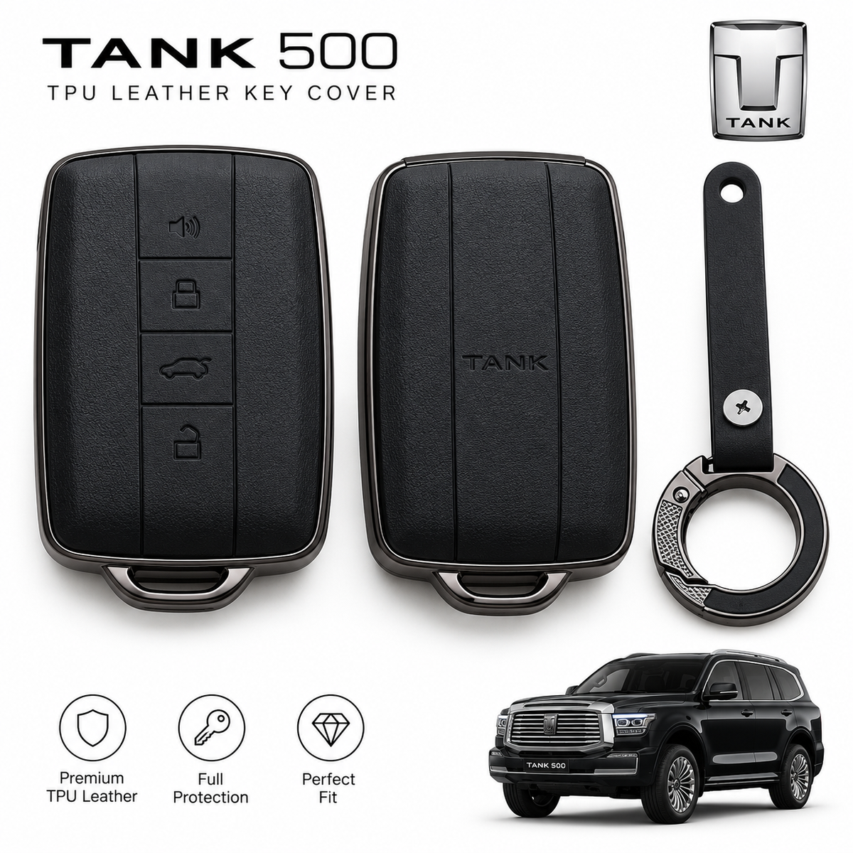 TPU Leather Key Cover - GWM Tank 500