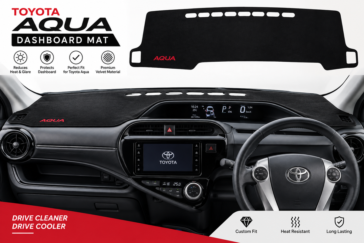 Toyota Aqua Dashboard Mat Soft Velvet Fabric Sun Protection Cover
