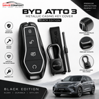 BYD Atto 3 Metallic Casing Key Cover – Black Edition