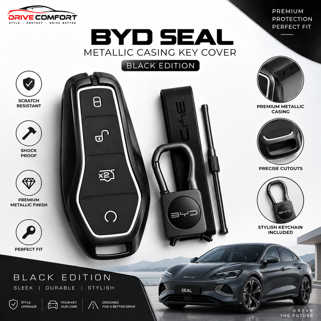 BYD Seal Metallic Casing Key Cover – Black Edition