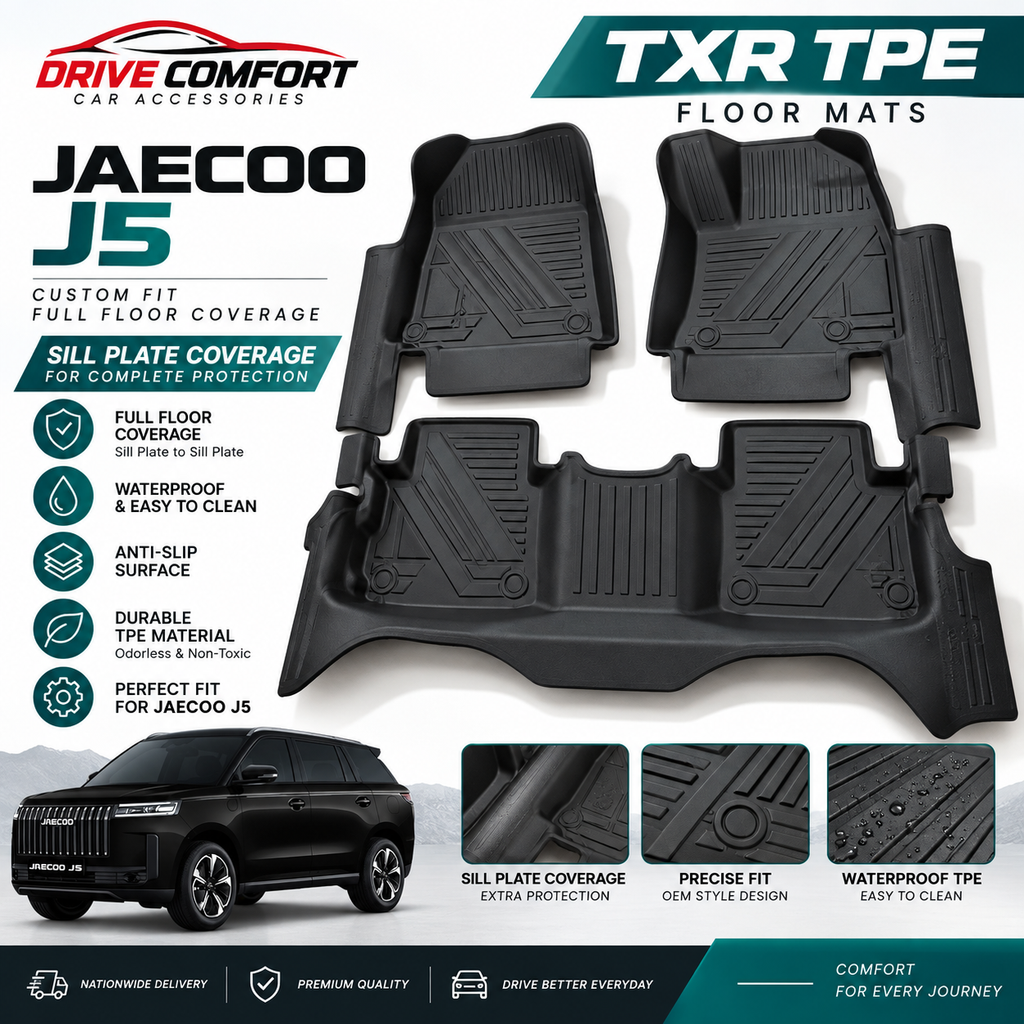 Jaecoo J5 TXR Premium TPE Floor Mats with Sill Plate Coverage