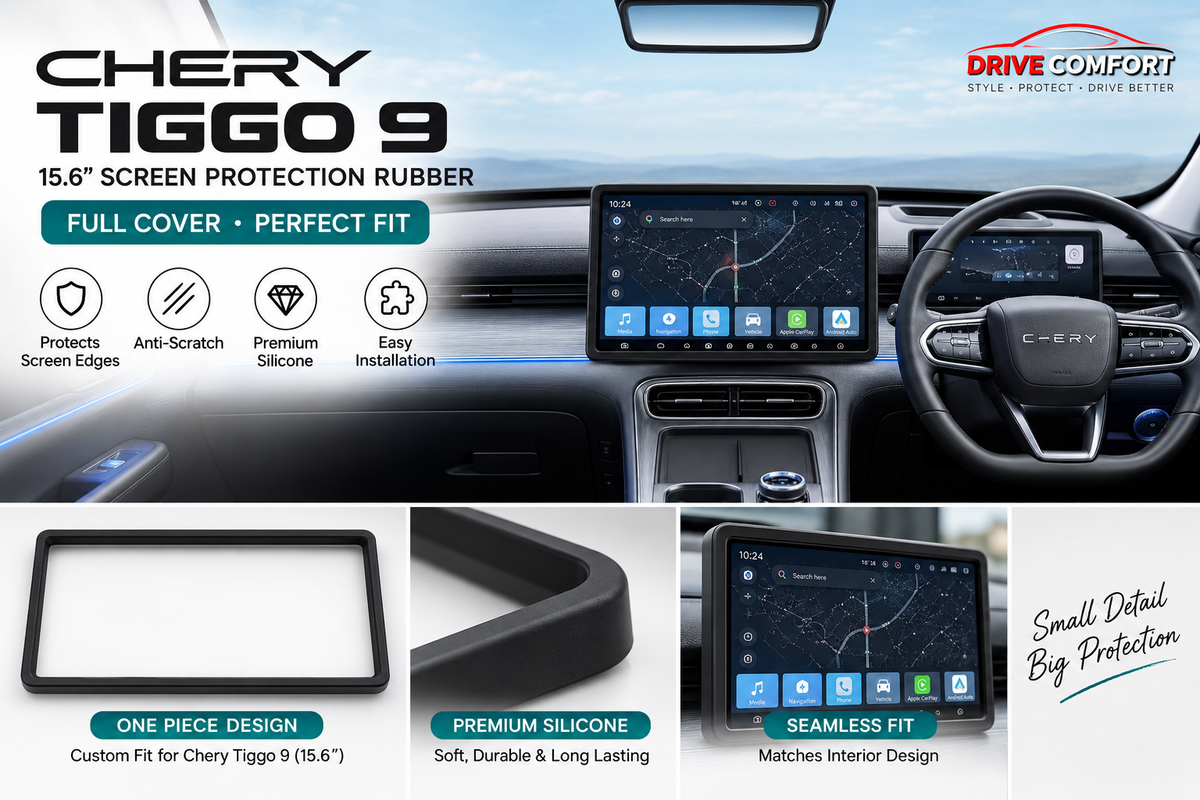 Chery Tiggo 9 Silicone Screen Protection Cover – Soft Rubber Display Guard