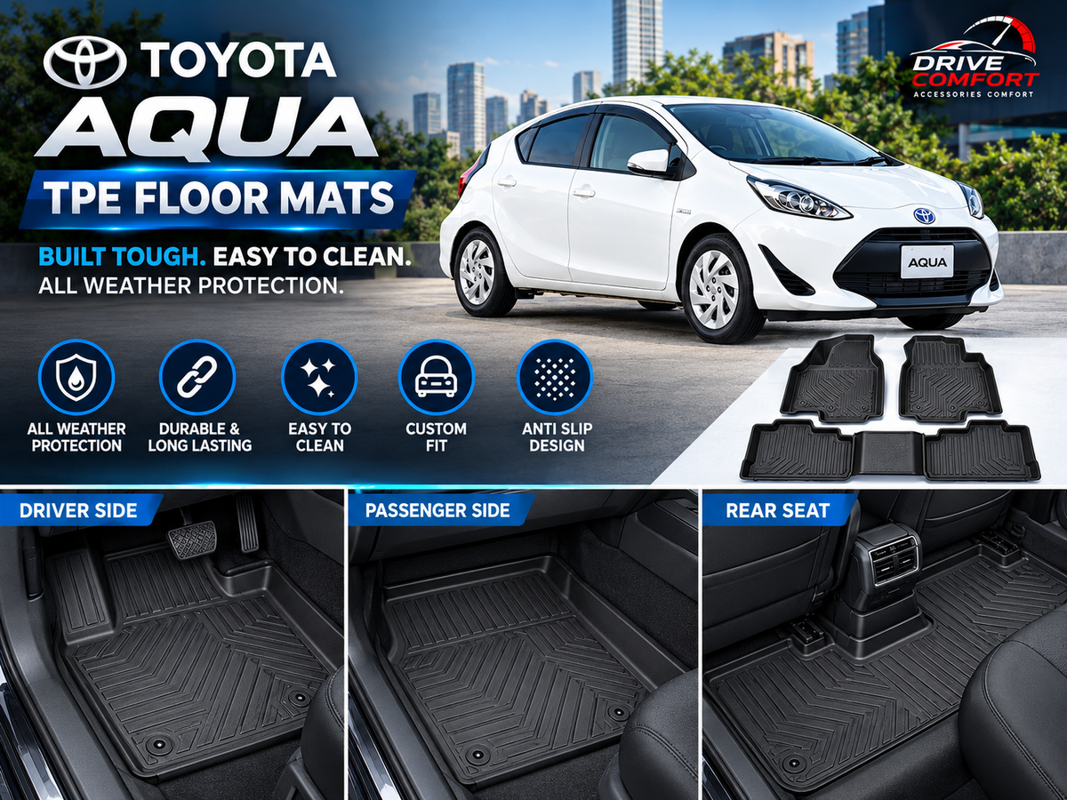 Toyota Aqua Premium TPE Floor Mats Custom Fit All Weather Car Mats