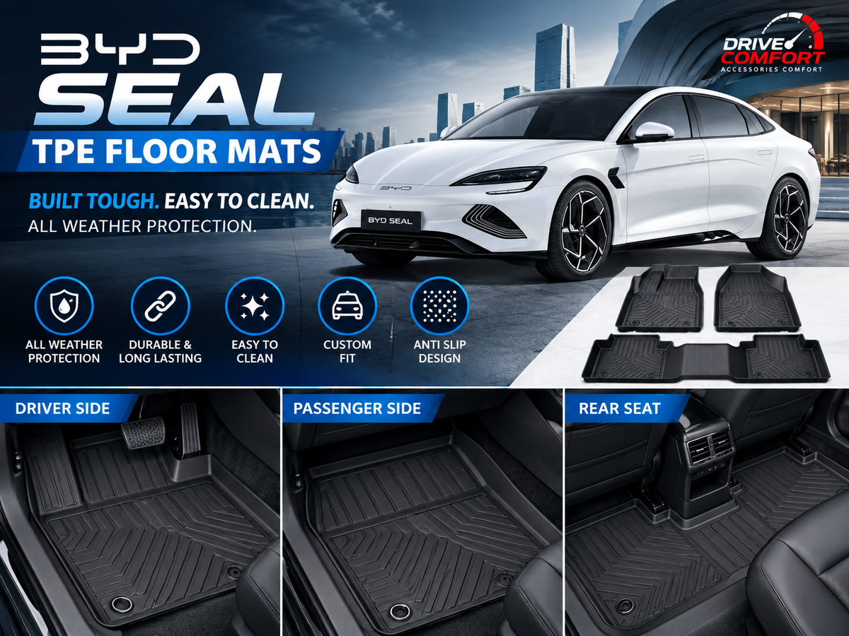 BYD Seal Premium TPE Floor Mats Custom Fit All Weather Car Mats