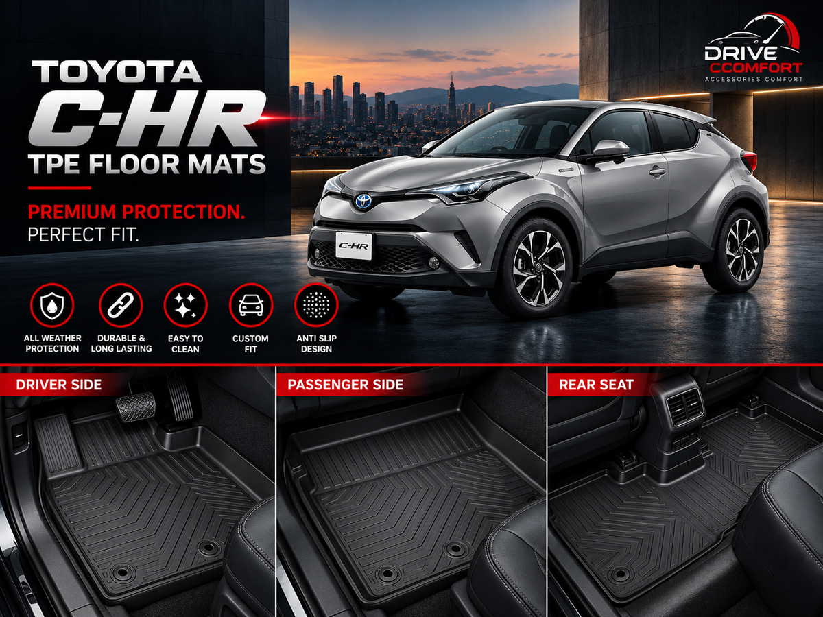 Toyota C-HR Premium TPE Floor Mats Custom Fit All Weather Car Mats