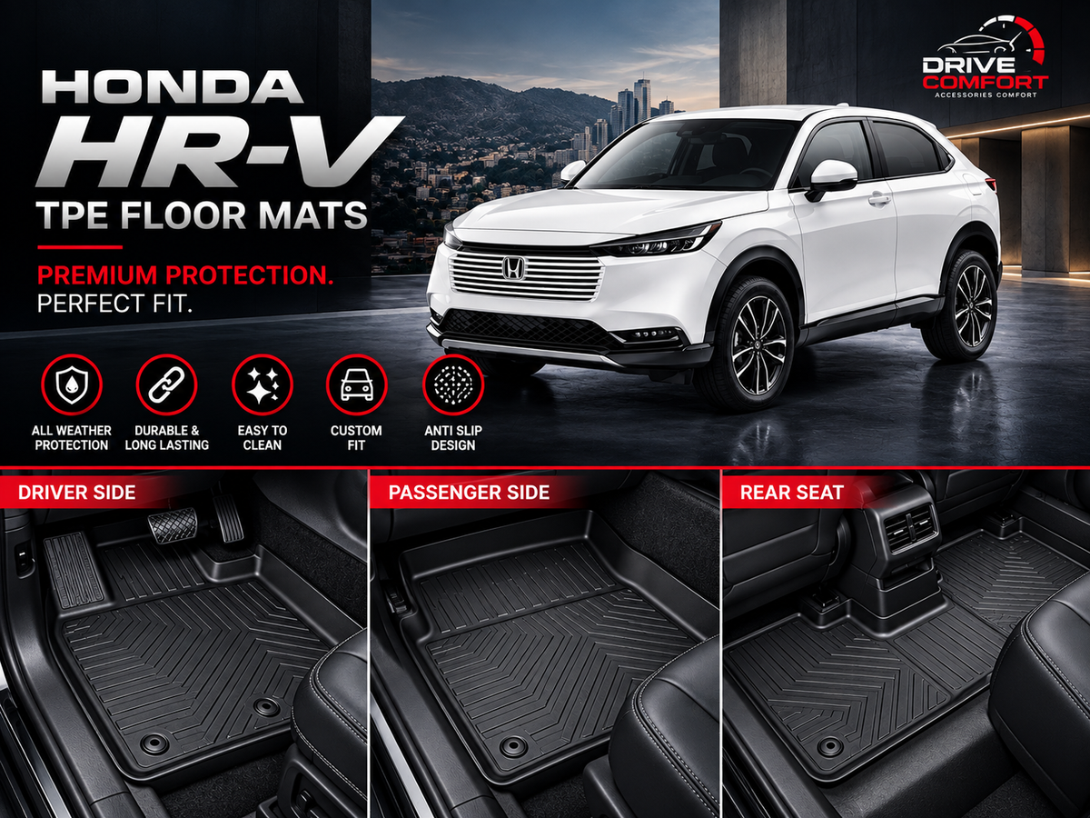 Honda HR-V Premium TPE Floor Mats Custom Fit All Weather Car Mats